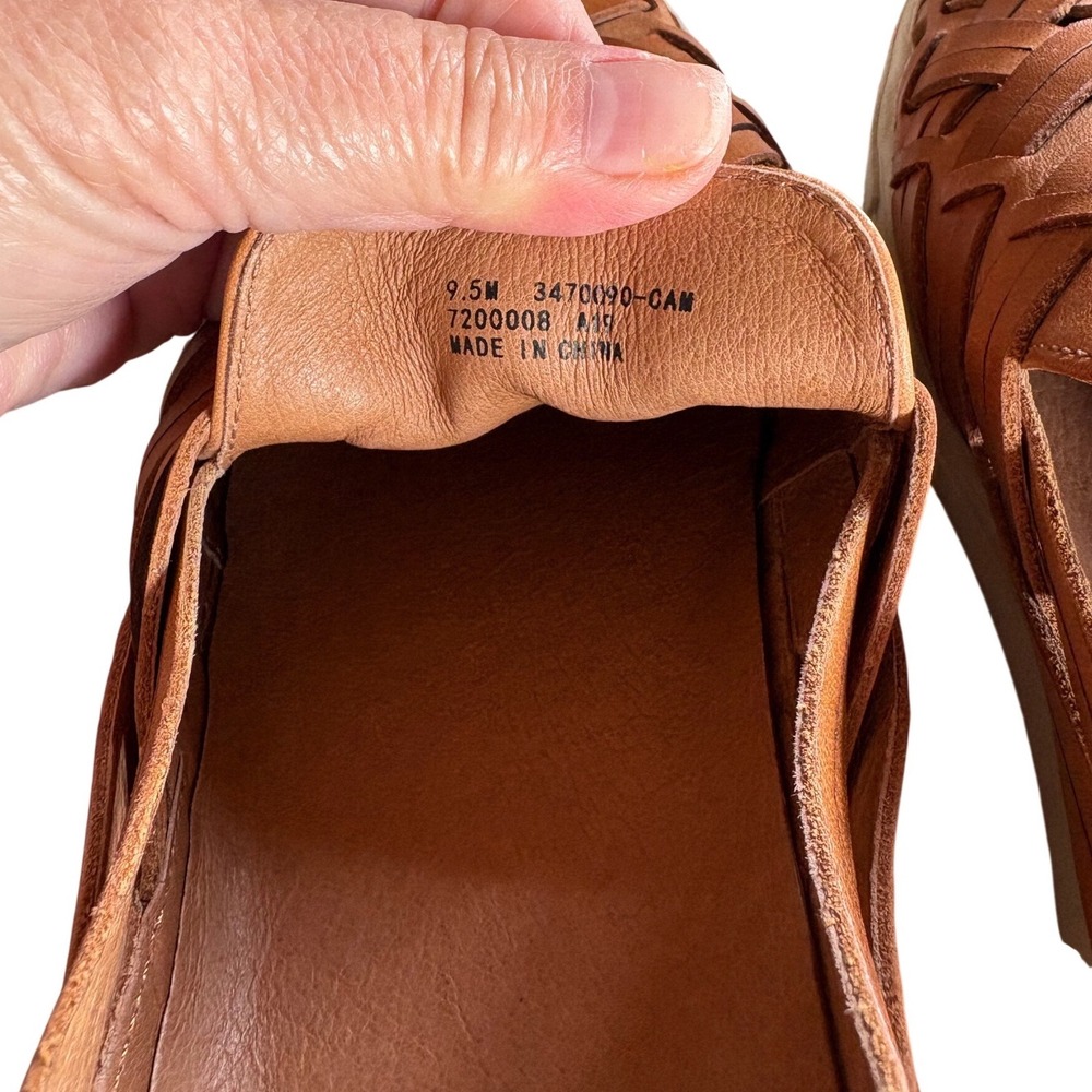 Frye Ivy Huarache Leather Slip On Sneakers Camel Tan 9.5M 3470090-CAM - Picture 8 of 8